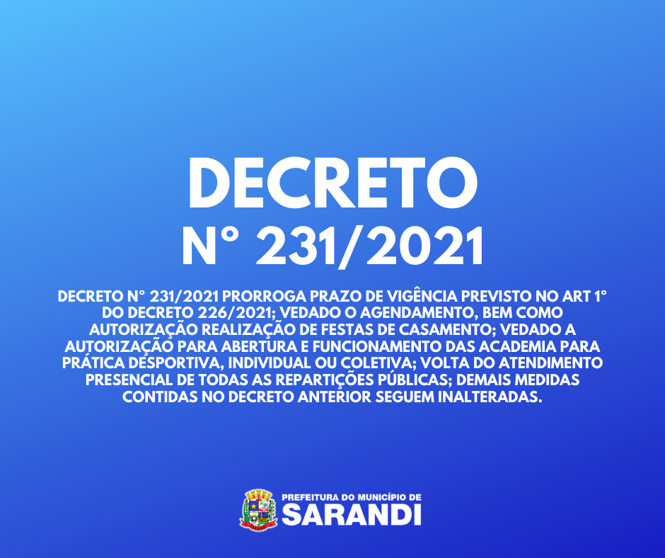 Decreto Nº 231/2021